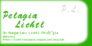 pelagia lichtl business card